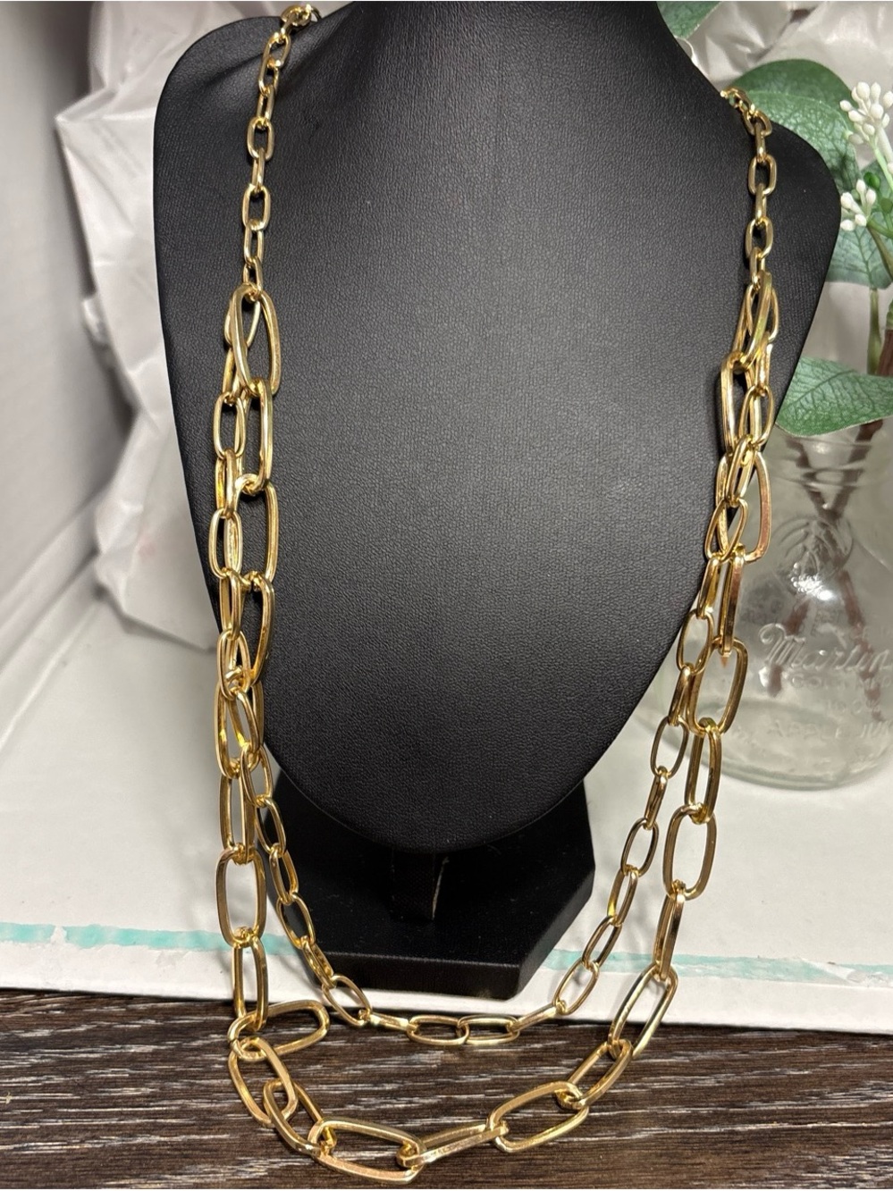 Evie and Emma NWT Gold Paper Clip Chain Layered Necklace - Women Jewelry